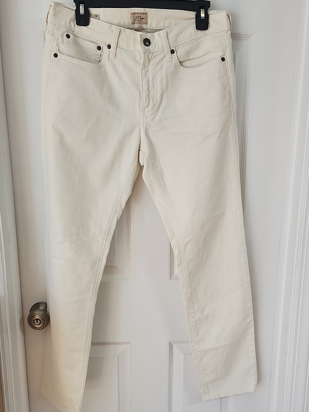 J. Crew Cream Straight-Leg Jeans